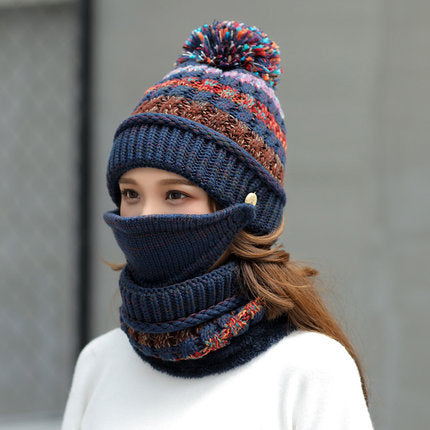 Gorro de Punto Estilo Coreano – Lana con Diseño de Rayas