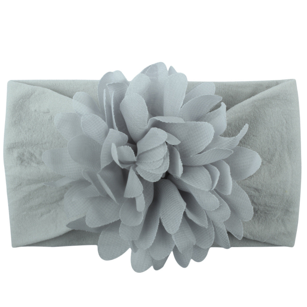 Diadema de Flores de Gasa para Bebé – Accesorio de Princesa