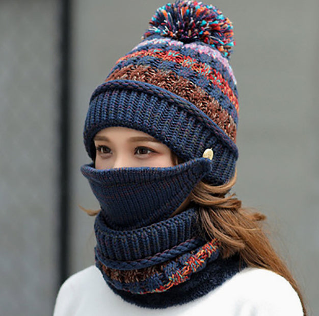 Gorro de Punto Estilo Coreano – Lana con Diseño de Rayas