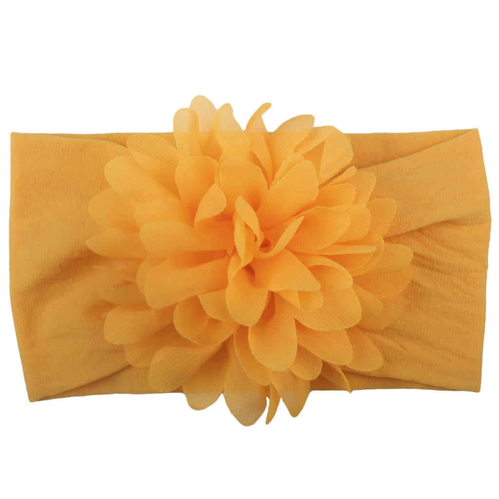 Diadema de Flores de Gasa para Bebé – Accesorio de Princesa