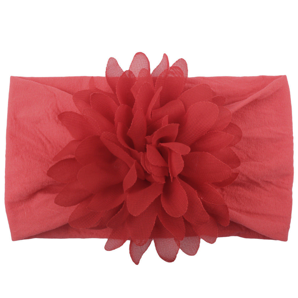 Diadema de Flores de Gasa para Bebé – Accesorio de Princesa