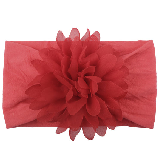 Diadema de Flores de Gasa para Bebé – Accesorio de Princesa