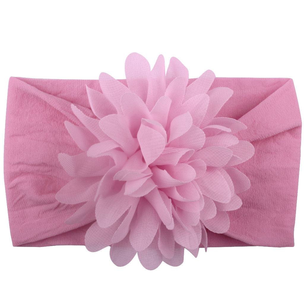 Diadema de Flores de Gasa para Bebé – Accesorio de Princesa