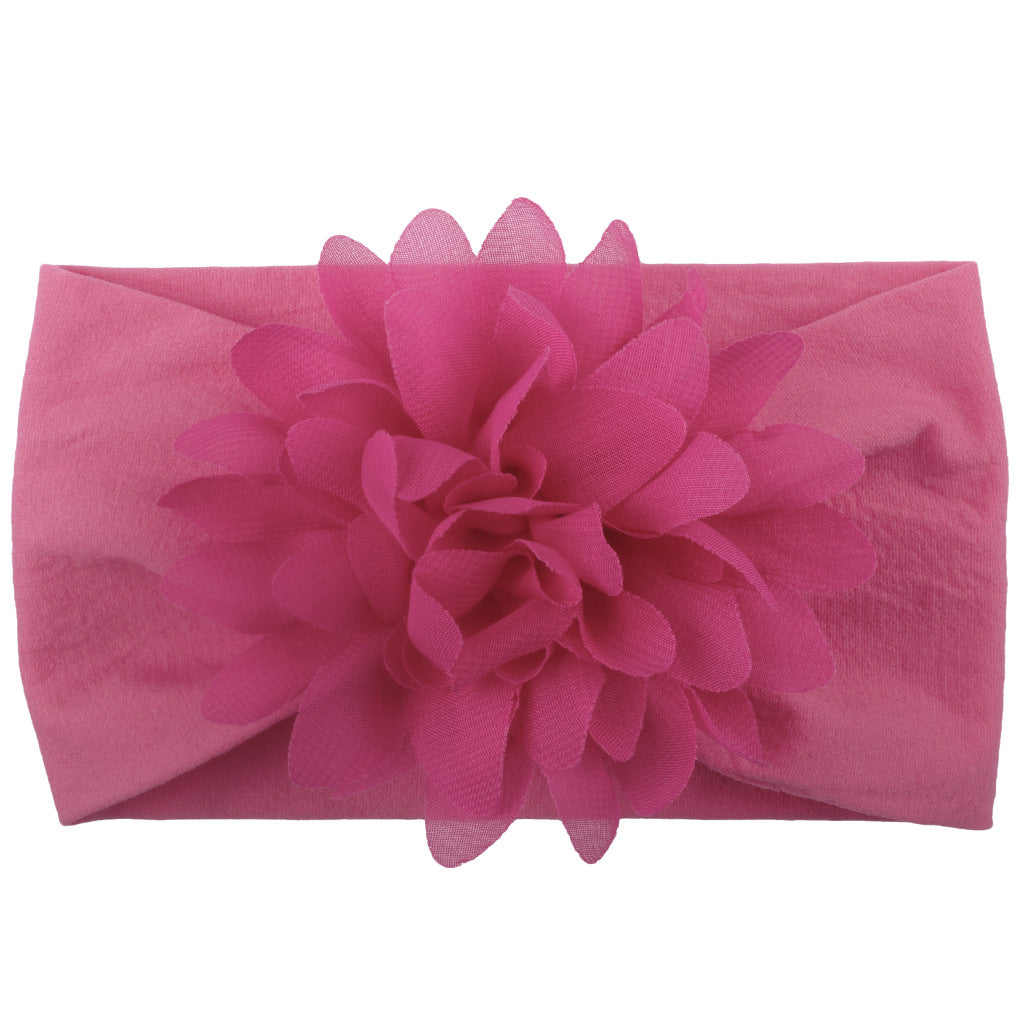 Diadema de Flores de Gasa para Bebé – Accesorio de Princesa