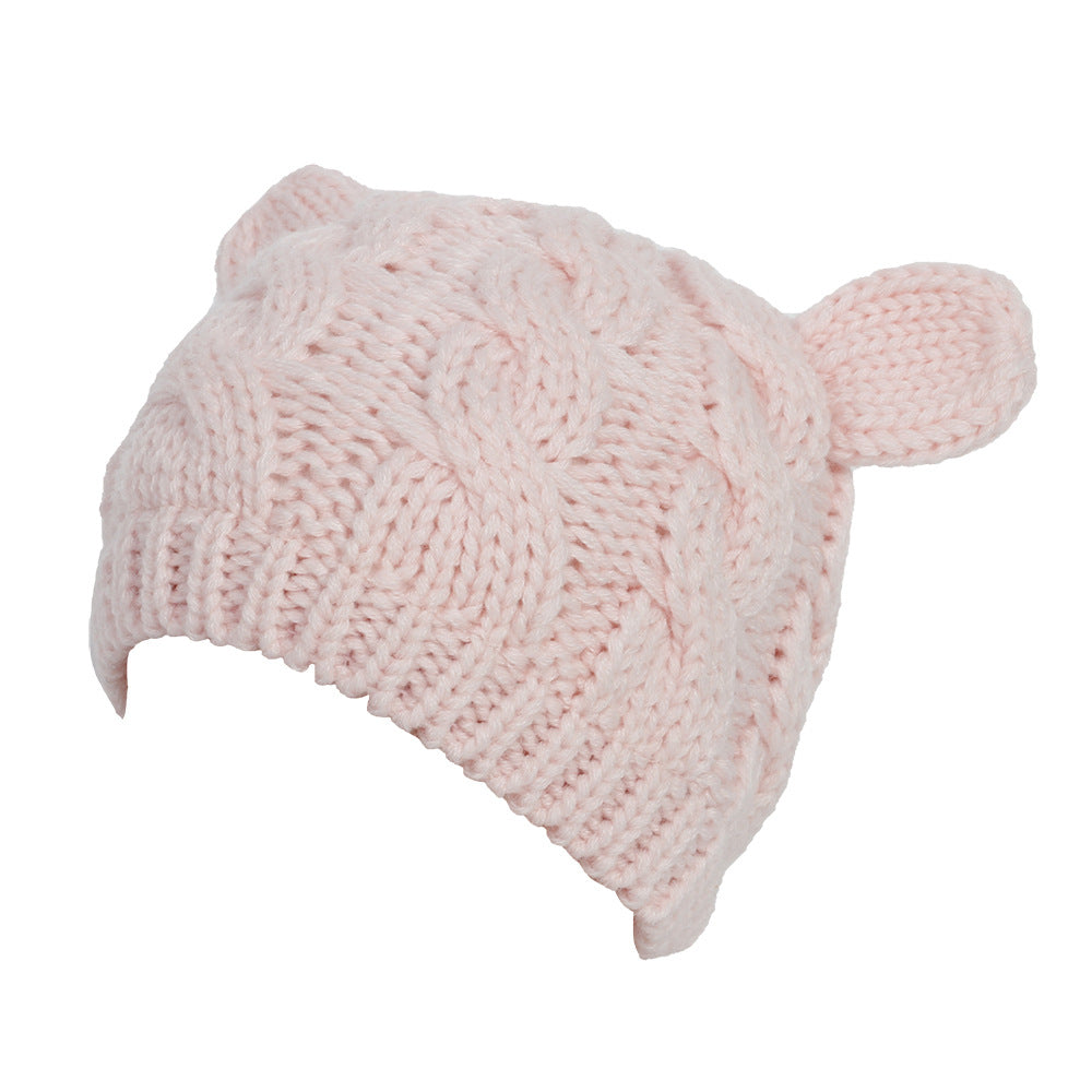 Gorro Beanie Tejido con Orejas de Gato 3D – Hecho a Mano